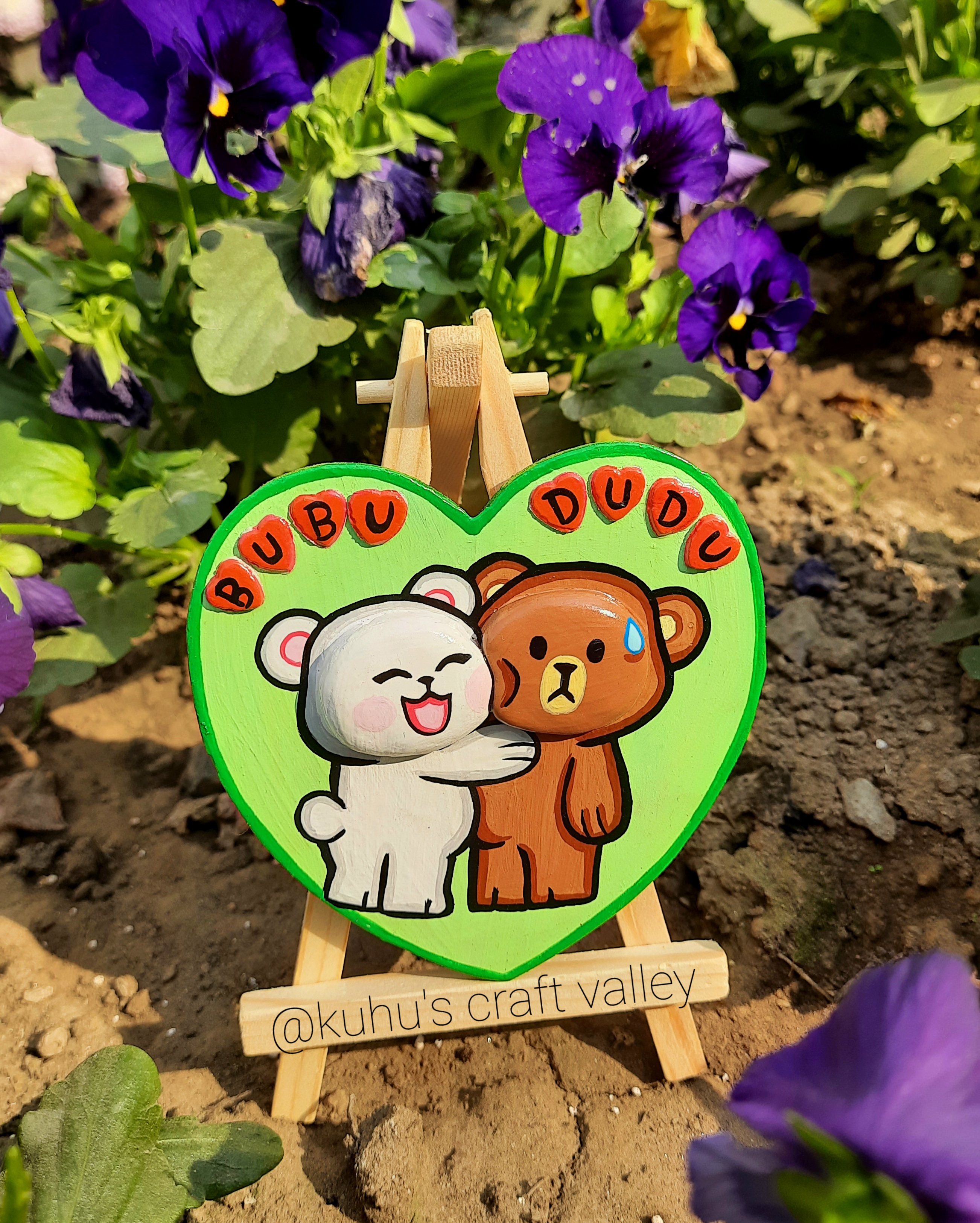 3d handcrafted Dudu & Bubu art for home decor  with stand