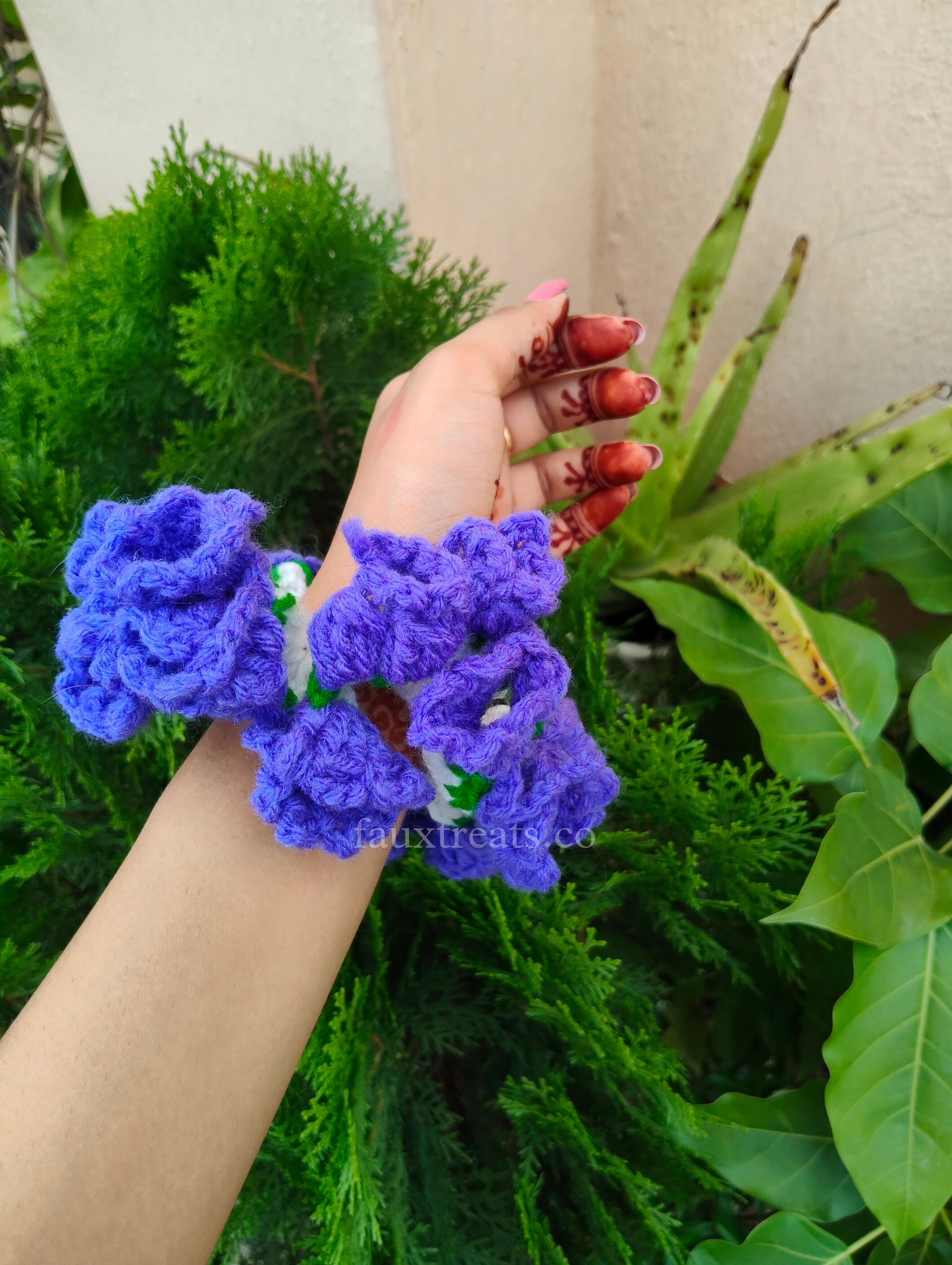 crochet gajras scrunchie