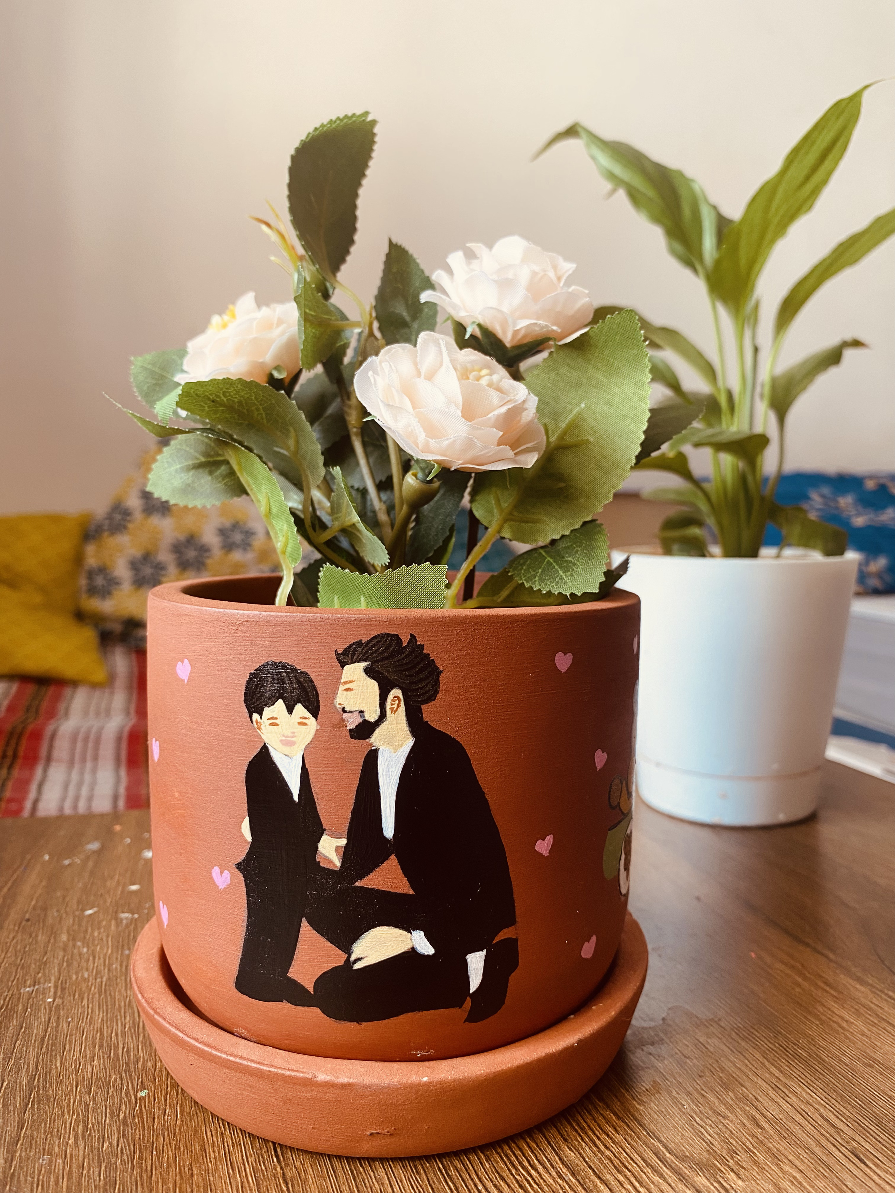 Customized Terracotta Planter Handpainted