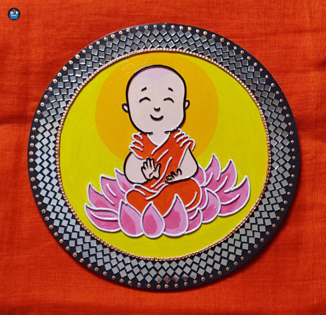 Cute buddha lippan art