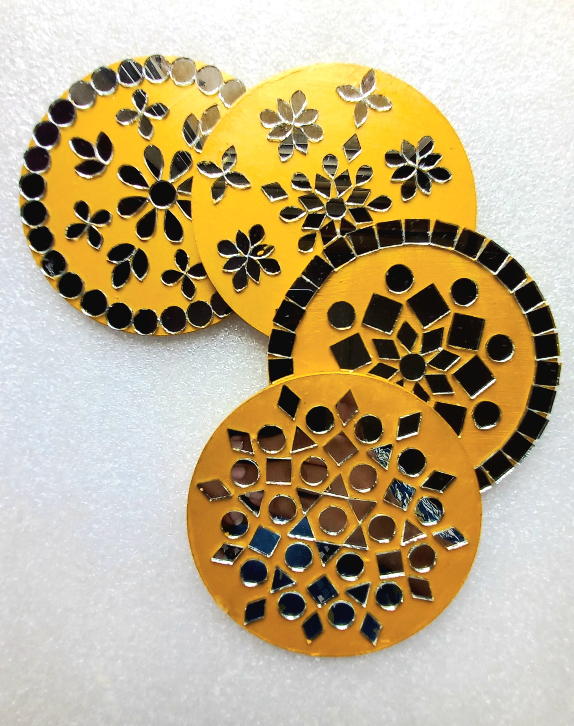 Elegant Mirror Coasters Set of 4