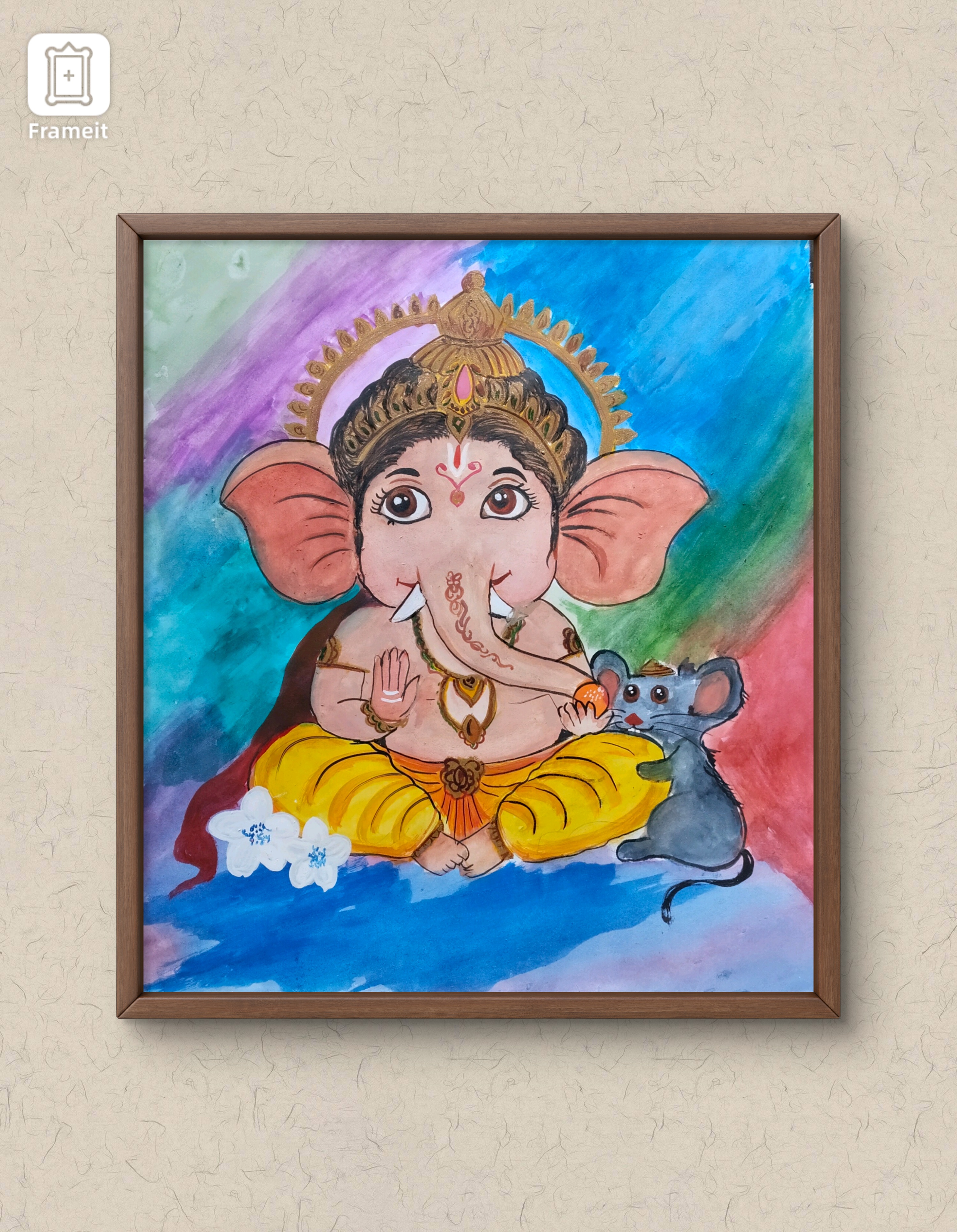 Ganesha watercolor painting