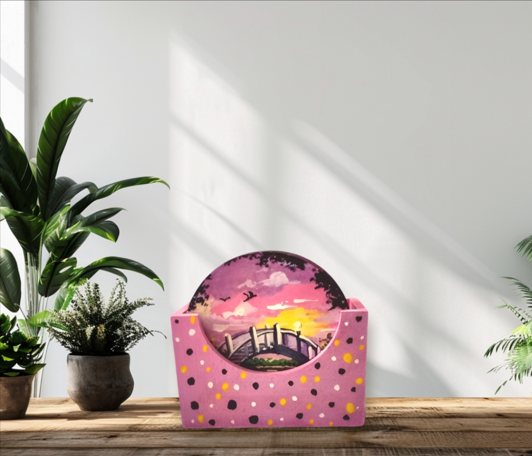 Hand painted tea coaster for your beautiful house