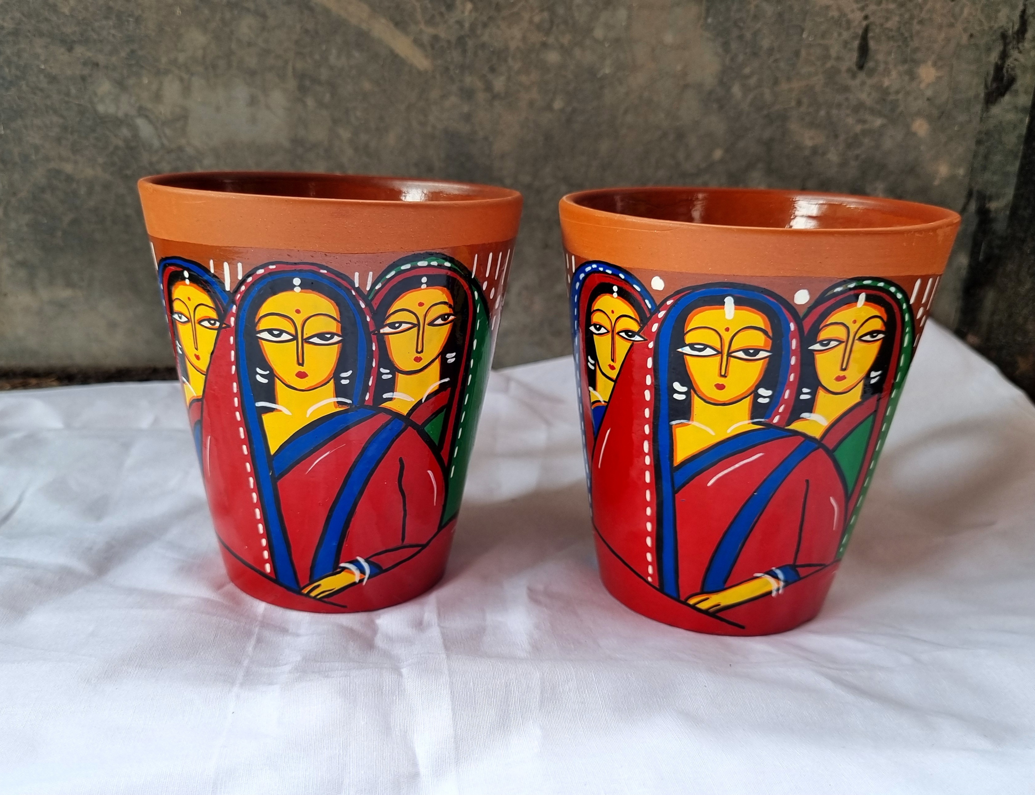 Jamini Roy style Terracotta Coffee Mug