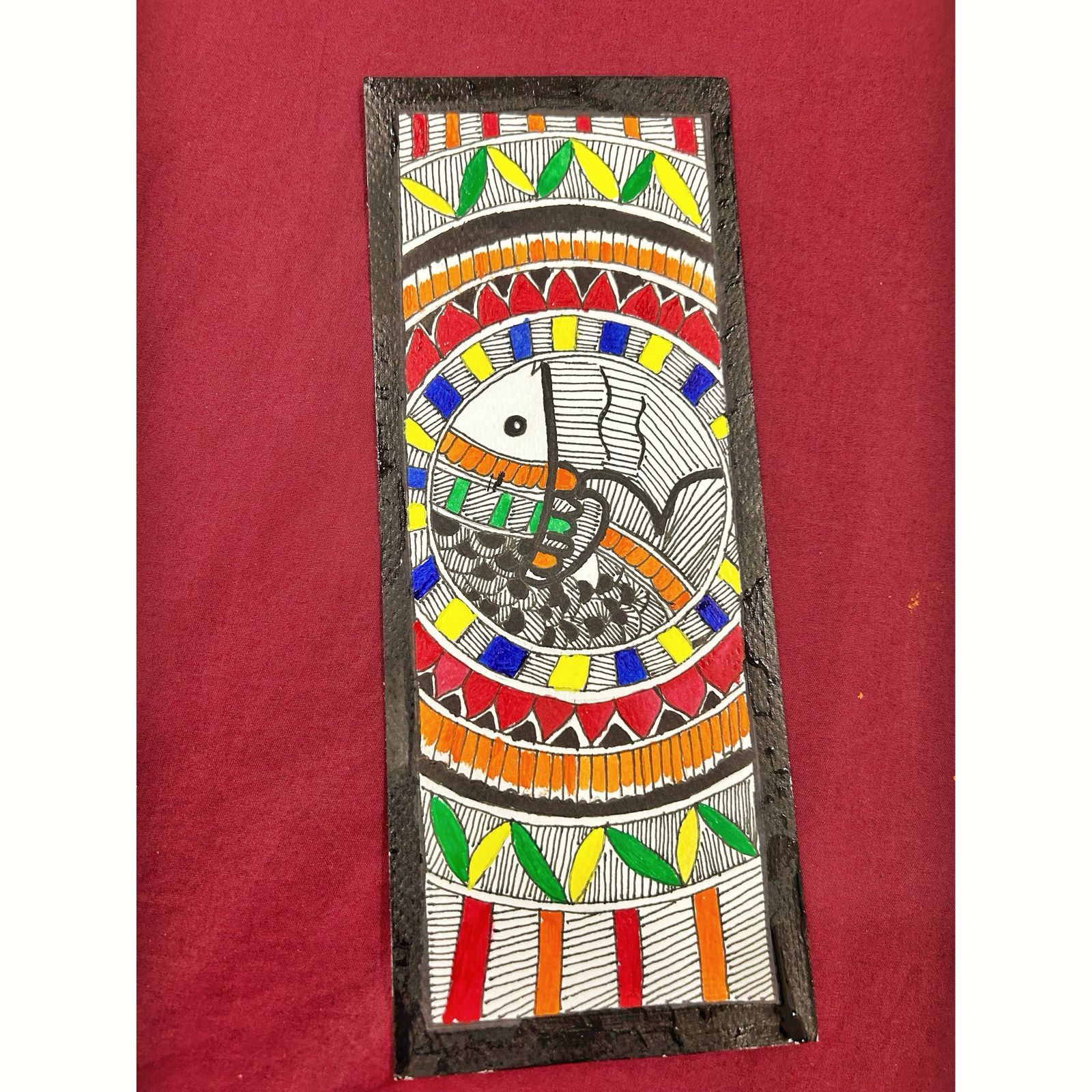 Madhubani painting handmade Bookmark