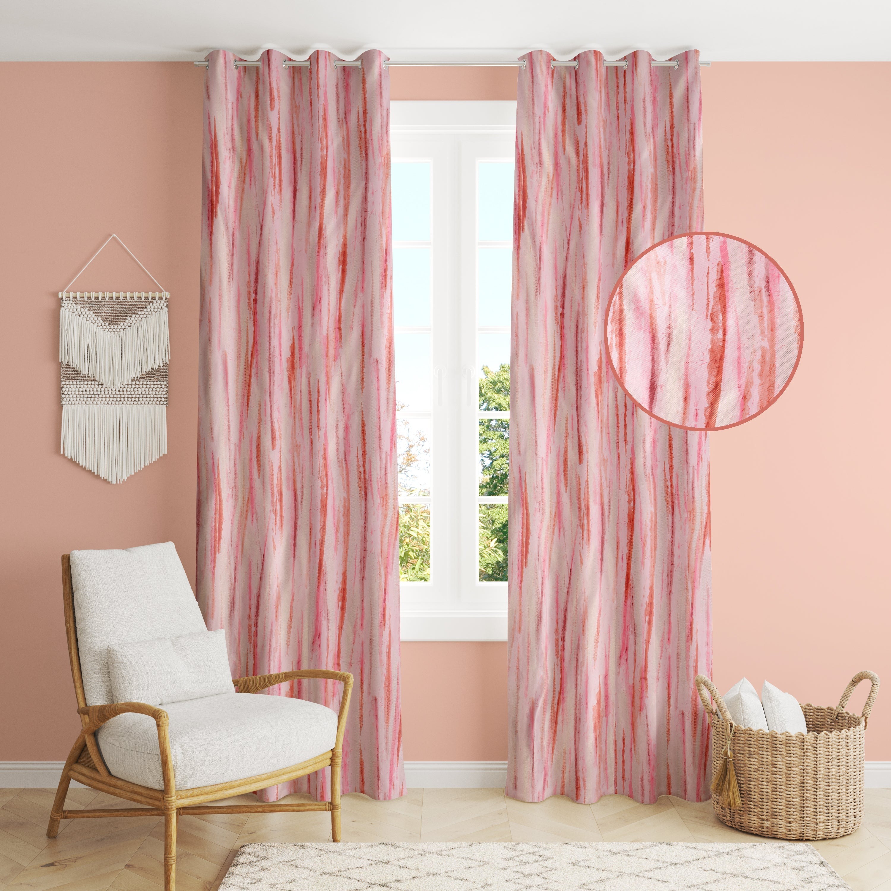 Marvel Foil Print Textured Pattern Curtains - pack of 2