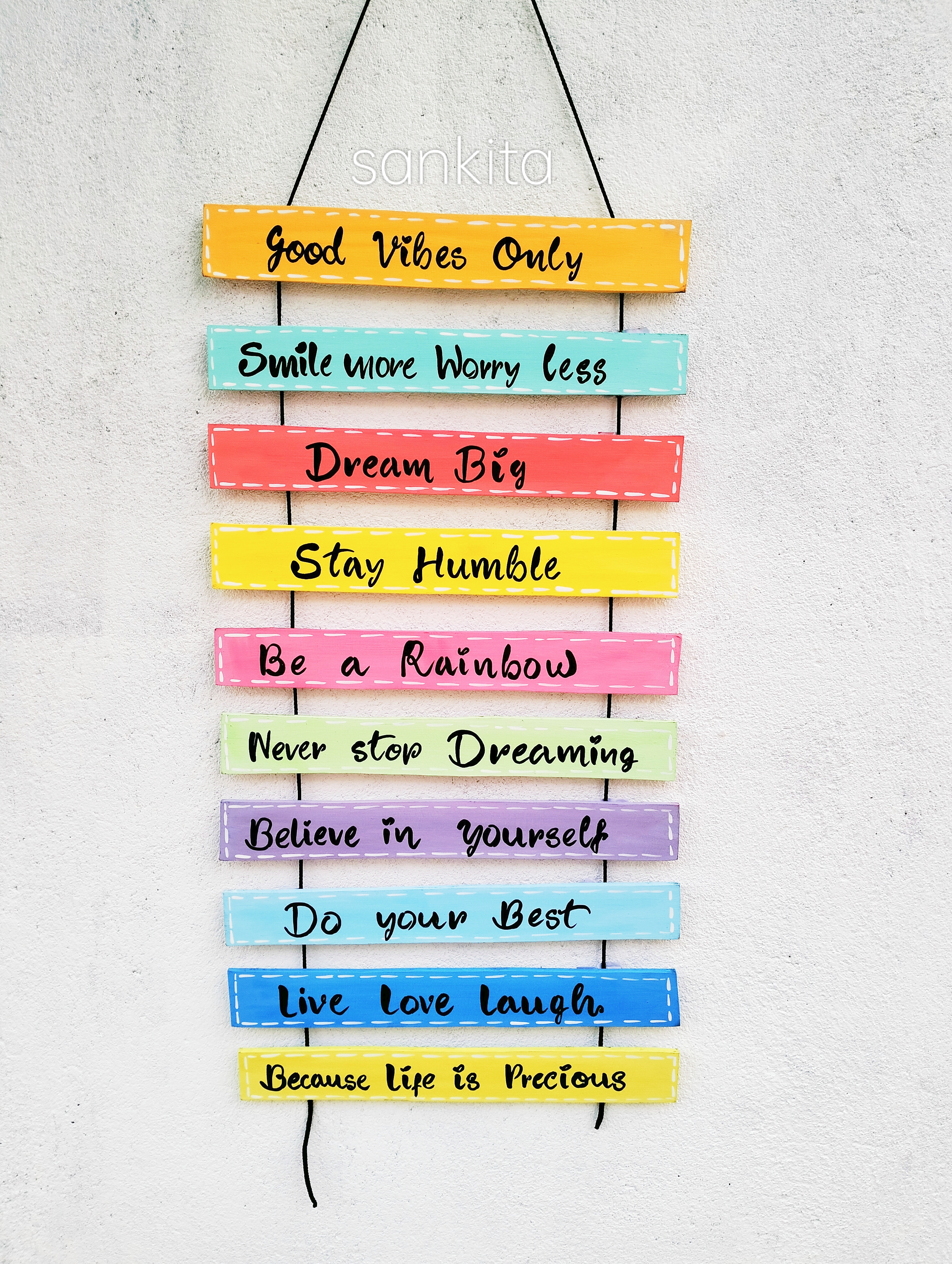 Motivational quotes wall hanging wooden motivation word