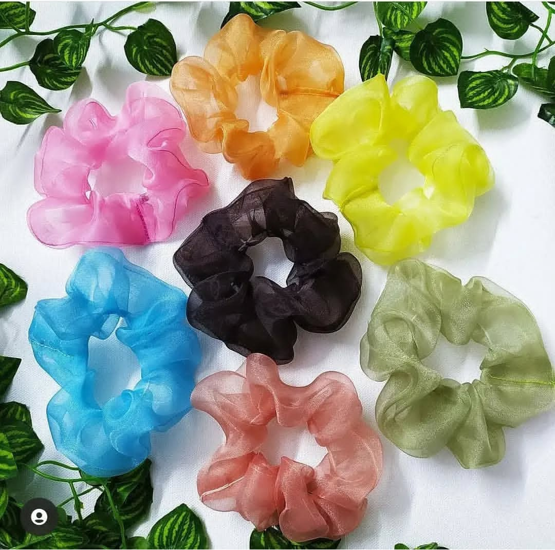 Organza scrunchies (pack of 7)