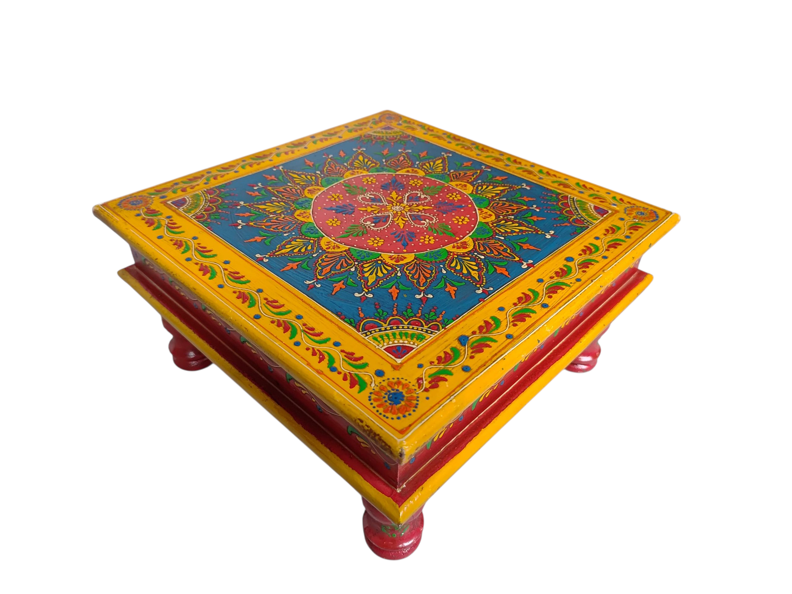 painted wooden chowki