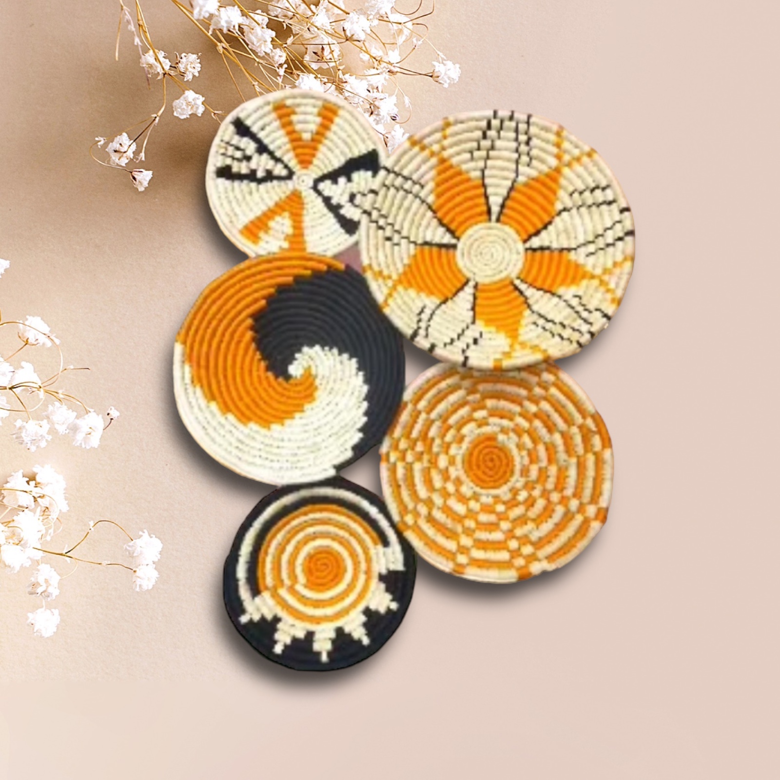 Sabai Grass Wall Plate Set of 3