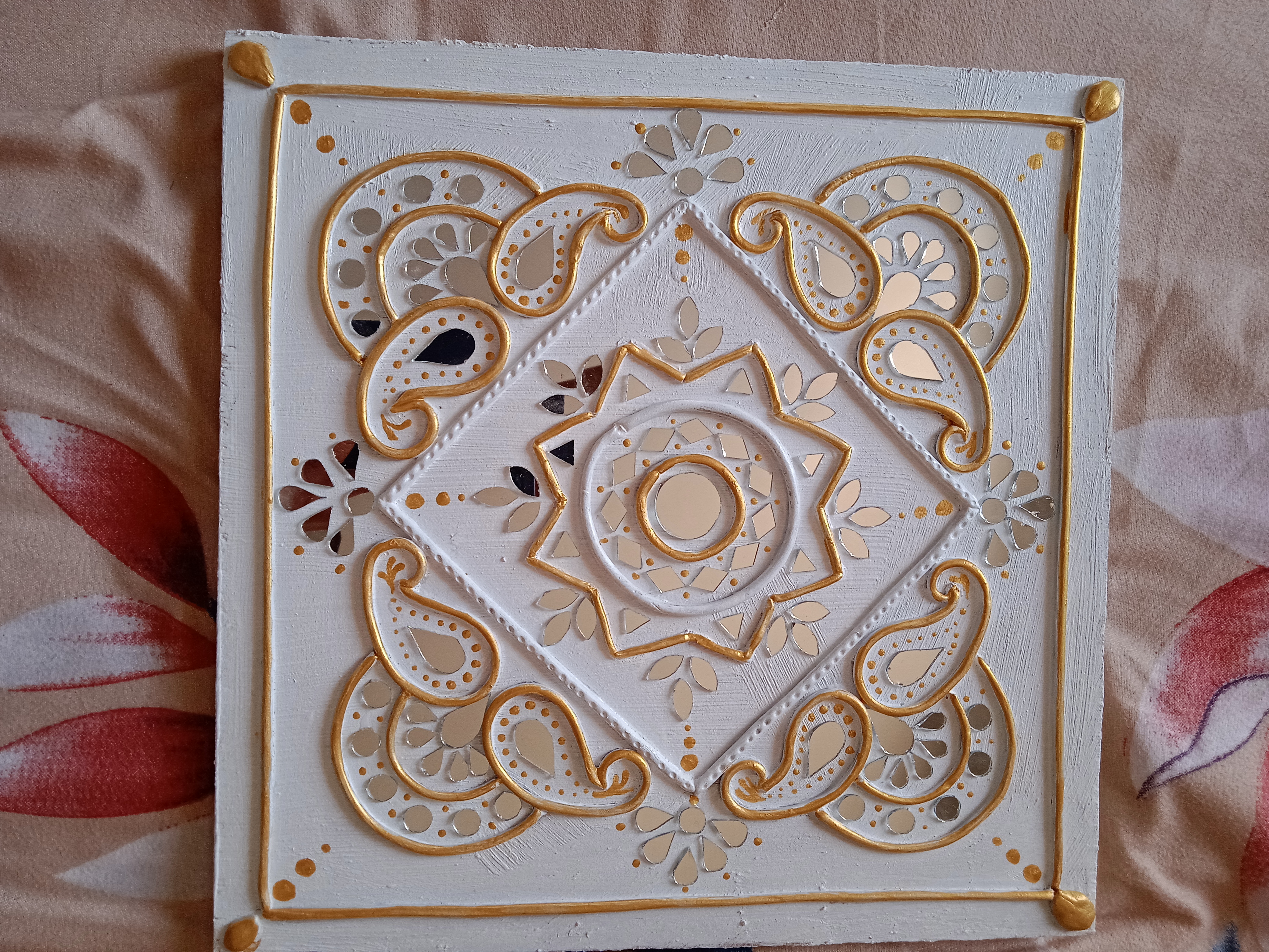 Traditional lippan art wallpiece